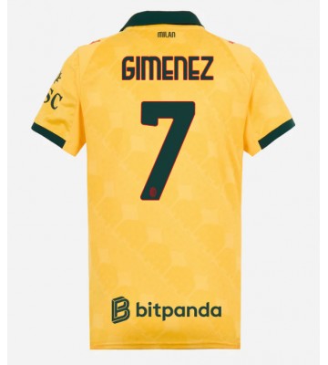 AC Milan Santiago Gimenez #7 Tredjetrøje Dame 2025-26 Kortærmet